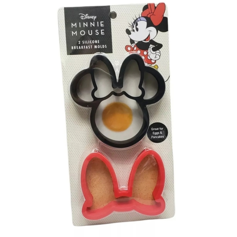 Disney Minnie Mouse Breakfast Egg Pancake Molds Set of 2 NEW